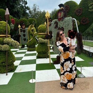 rokoko | Boutique Peek-A-Boo Back + Balloon Sleeves Long Dress